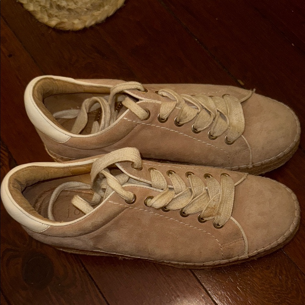 Joie suede Tan Casual espadrille sneakers